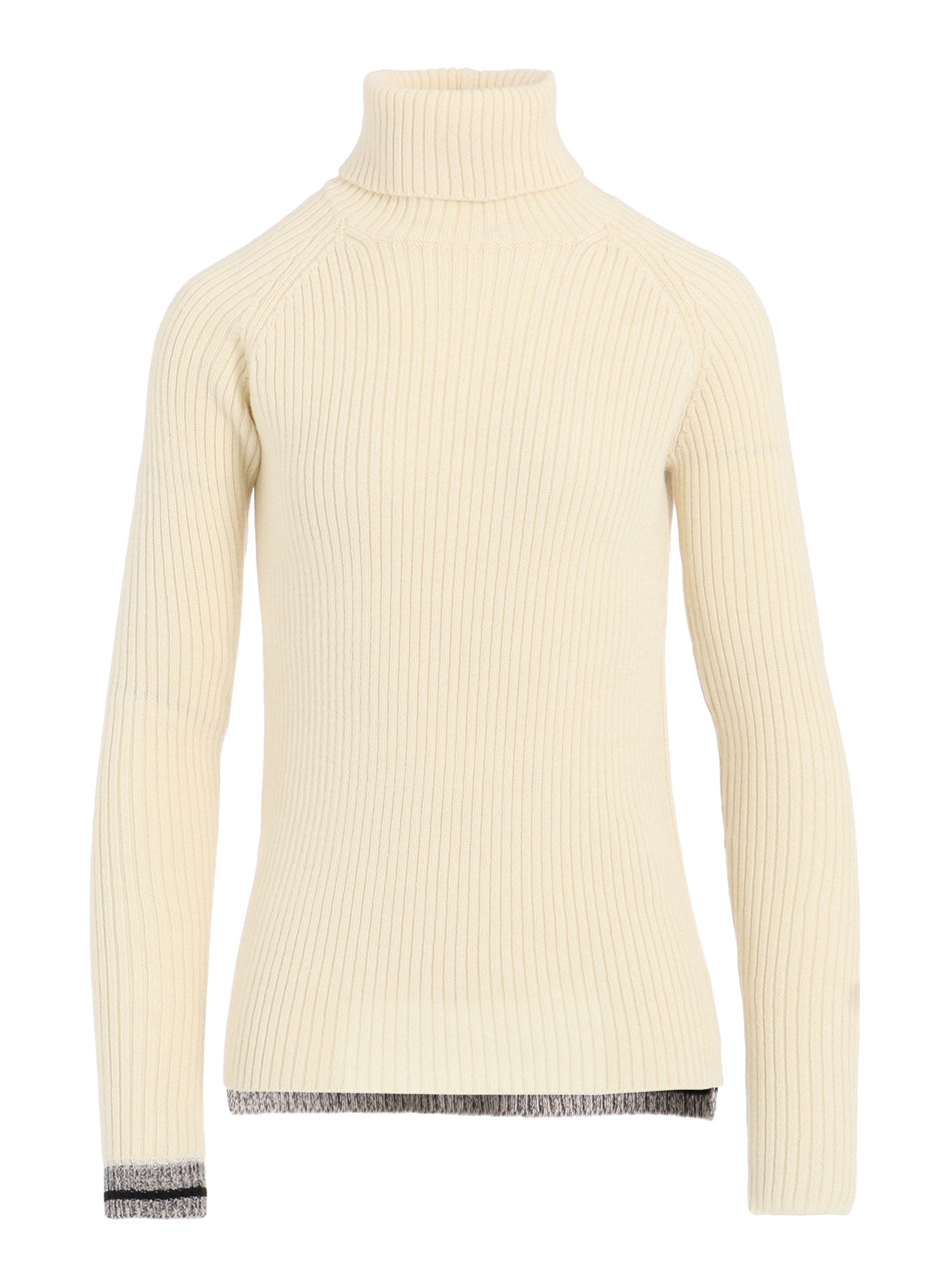 RIBBED HIGH NECK PULLOVER