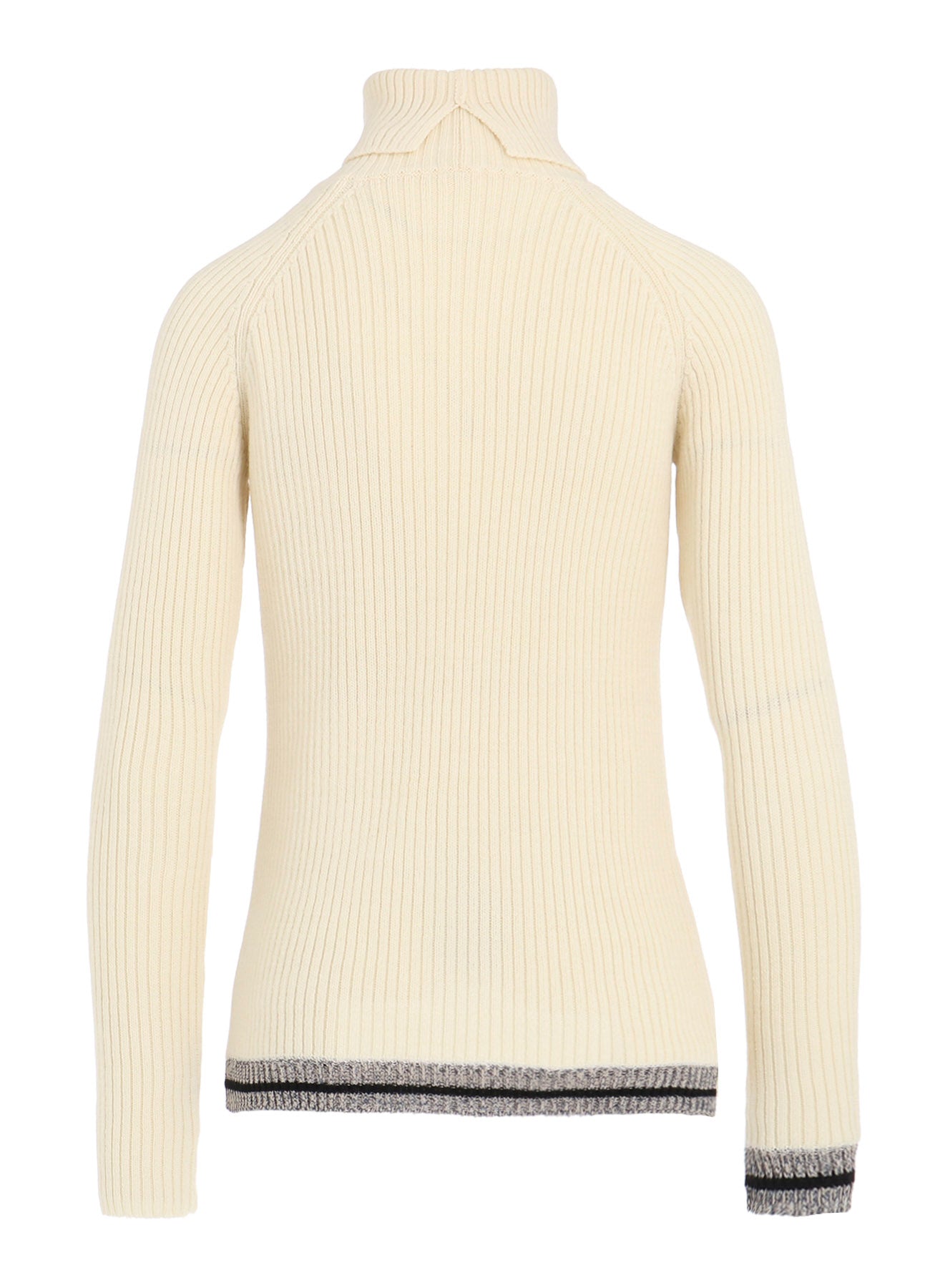 RIBBED HIGH NECK PULLOVER