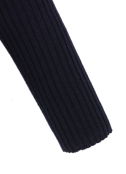 RIBBED HIGH NECK PULLOVER