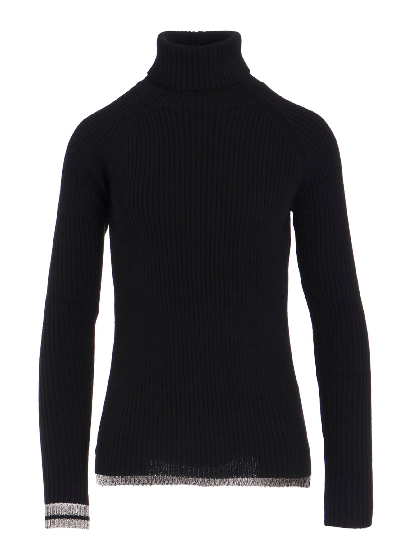 RIBBED HIGH NECK PULLOVER