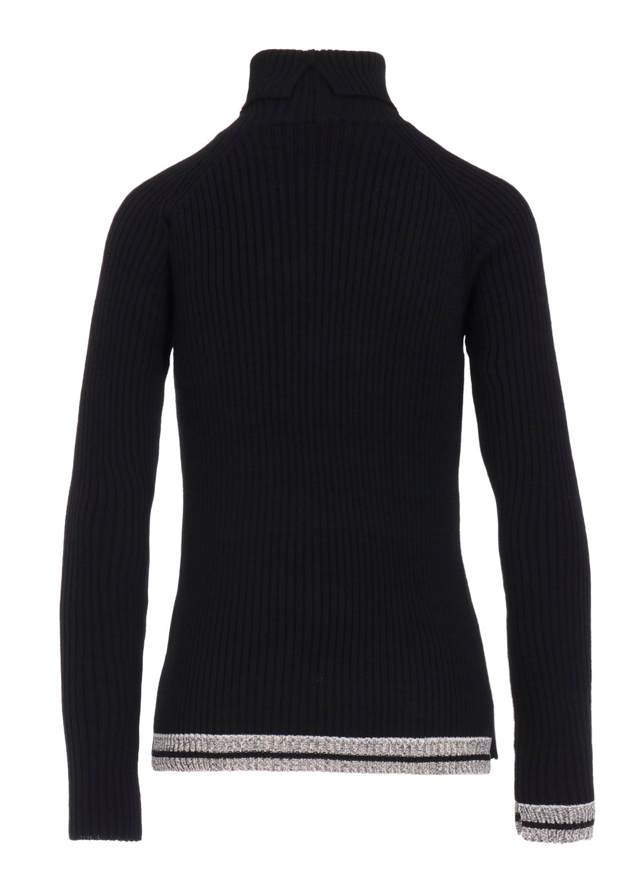 RIBBED HIGH NECK PULLOVER