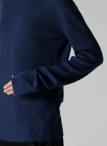 RIB HIGH NECK KNIT