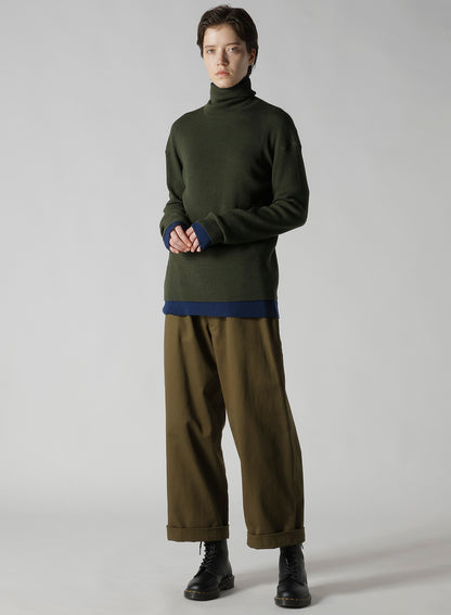 RIB OVERSIZED HIGH NECK KNIT