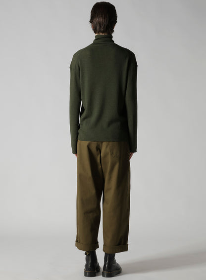 RIB OVERSIZED HIGH NECK KNIT