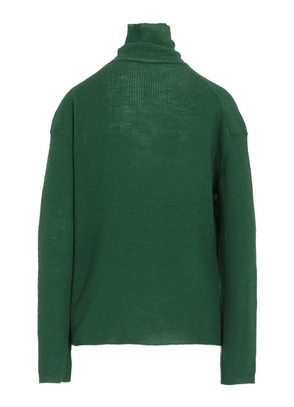 RIB OVERSIZED HIGH NECK KNIT