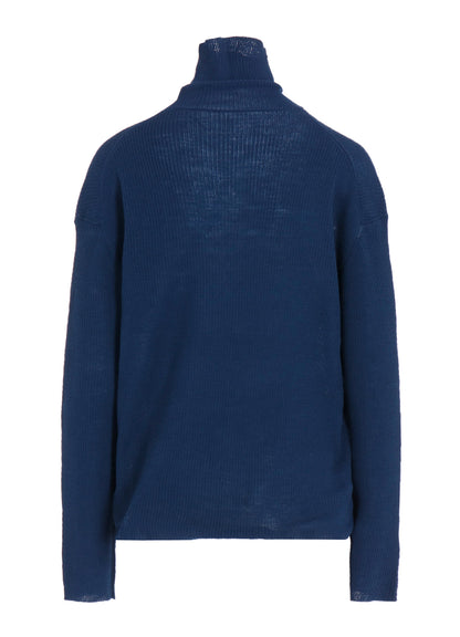 RIB OVERSIZED HIGH NECK KNIT