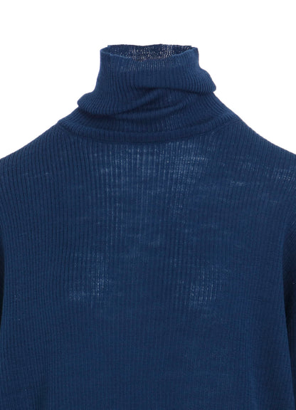 RIB OVERSIZED HIGH NECK KNIT