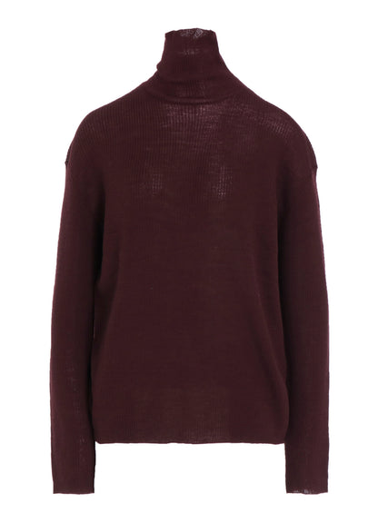 RIB OVERSIZED HIGH NECK KNIT