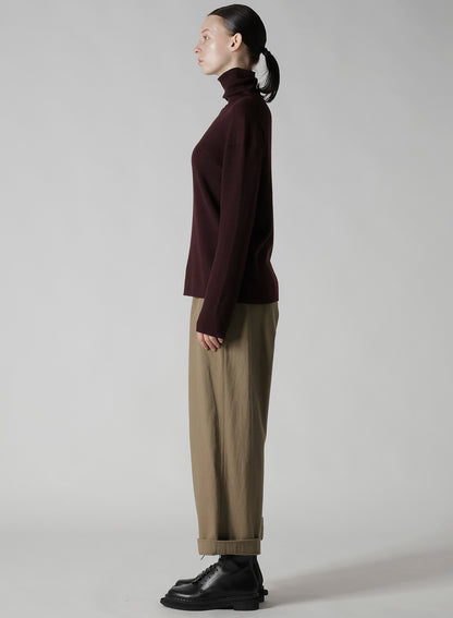 RIB OVERSIZED HIGH NECK KNIT