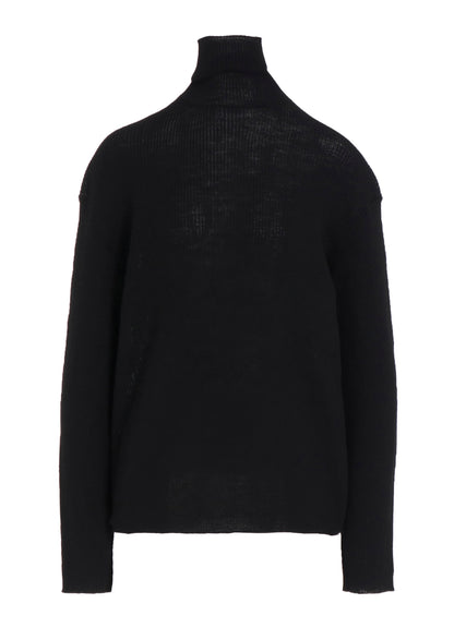 RIB OVERSIZED HIGH NECK KNIT