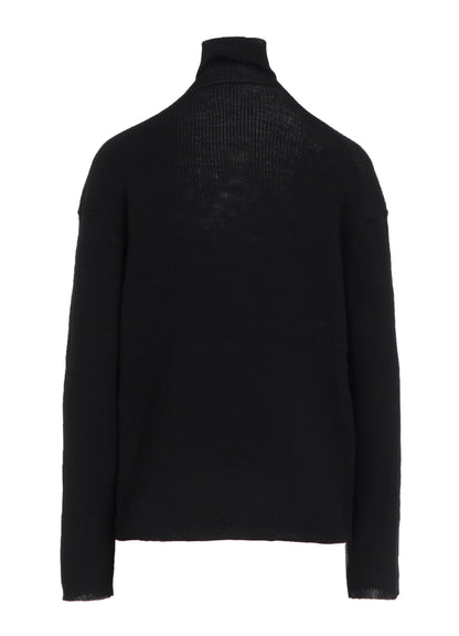 RIB OVERSIZED HIGH NECK KNIT