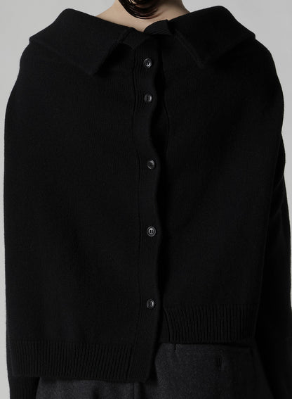 WOOL JERSEY ASYMMETRIC PULLOVER