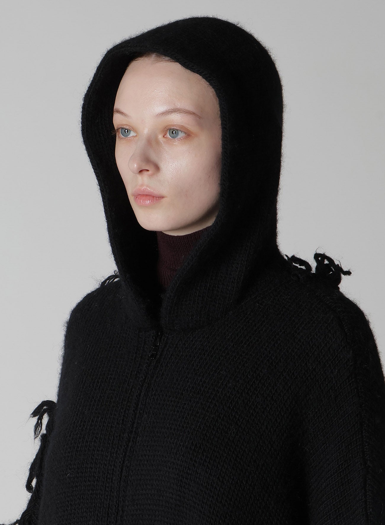 FRINGE JQ HOODED CARDIGAN – THE SHOP YOHJI YAMAMOTO