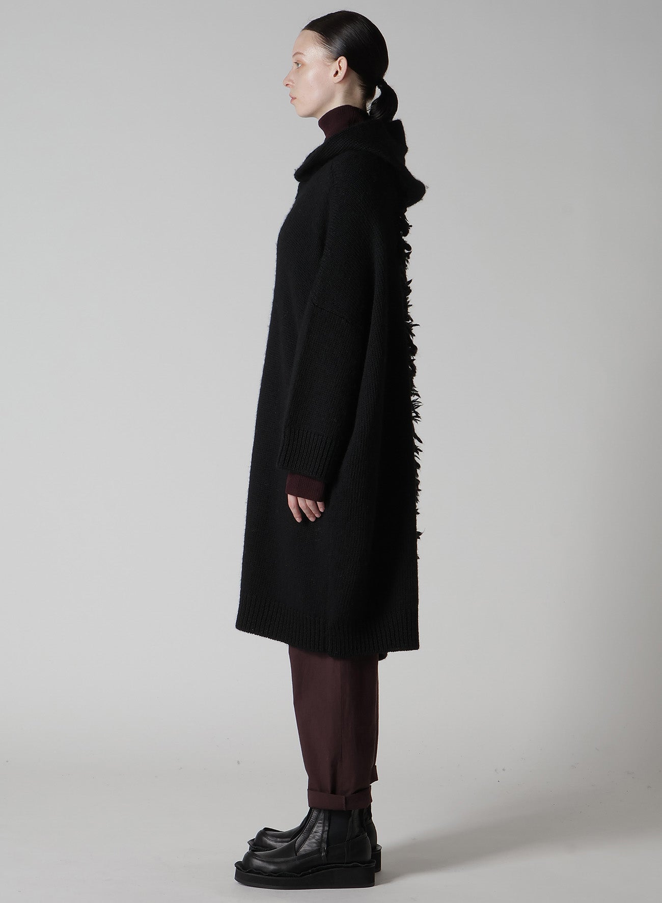 FRINGE JQ HOODED CARDIGAN – THE SHOP YOHJI YAMAMOTO