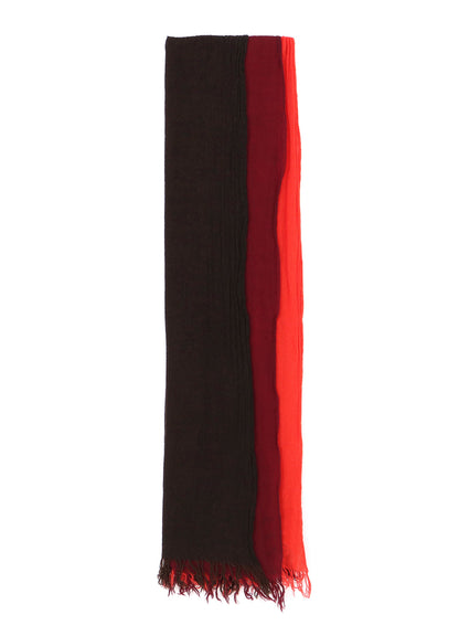 THREE-LAYERED WOOL SCARF
