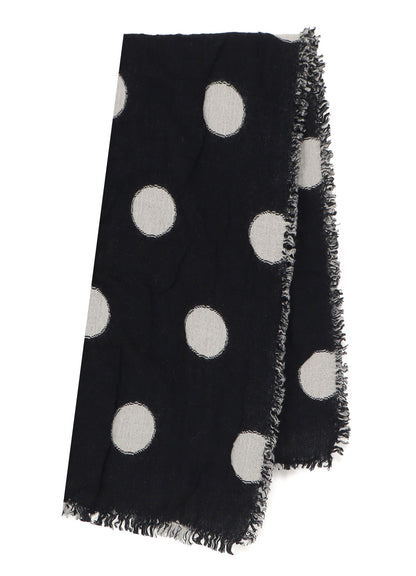 WOOL MILLING REVERSIBLE POLKA DOT SCARF