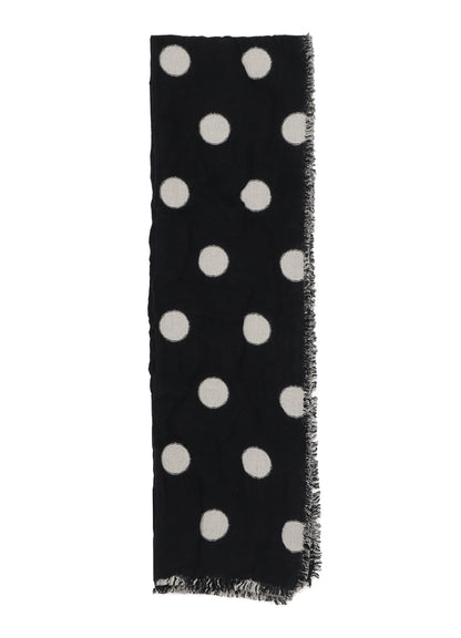 WOOL MILLING REVERSIBLE POLKA DOT SCARF