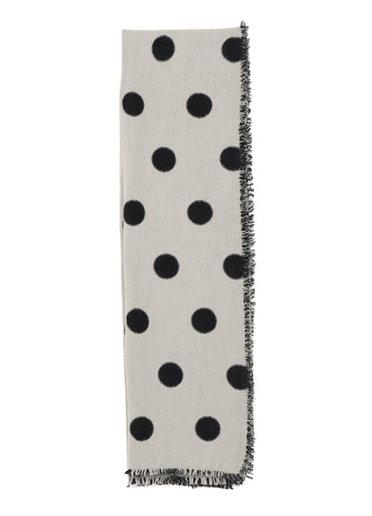 WOOL MILLING REVERSIBLE POLKA DOT SCARF