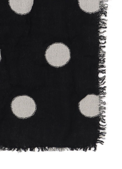 WOOL MILLING REVERSIBLE POLKA DOT SCARF