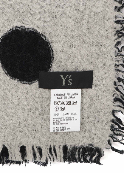 WOOL MILLING REVERSIBLE POLKA DOT SCARF