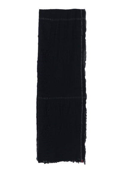 W PLAID FRILL SCARF