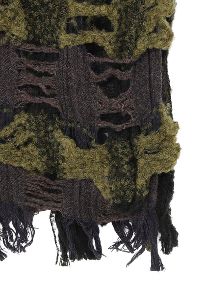 PLAID BOUCLE SCARF