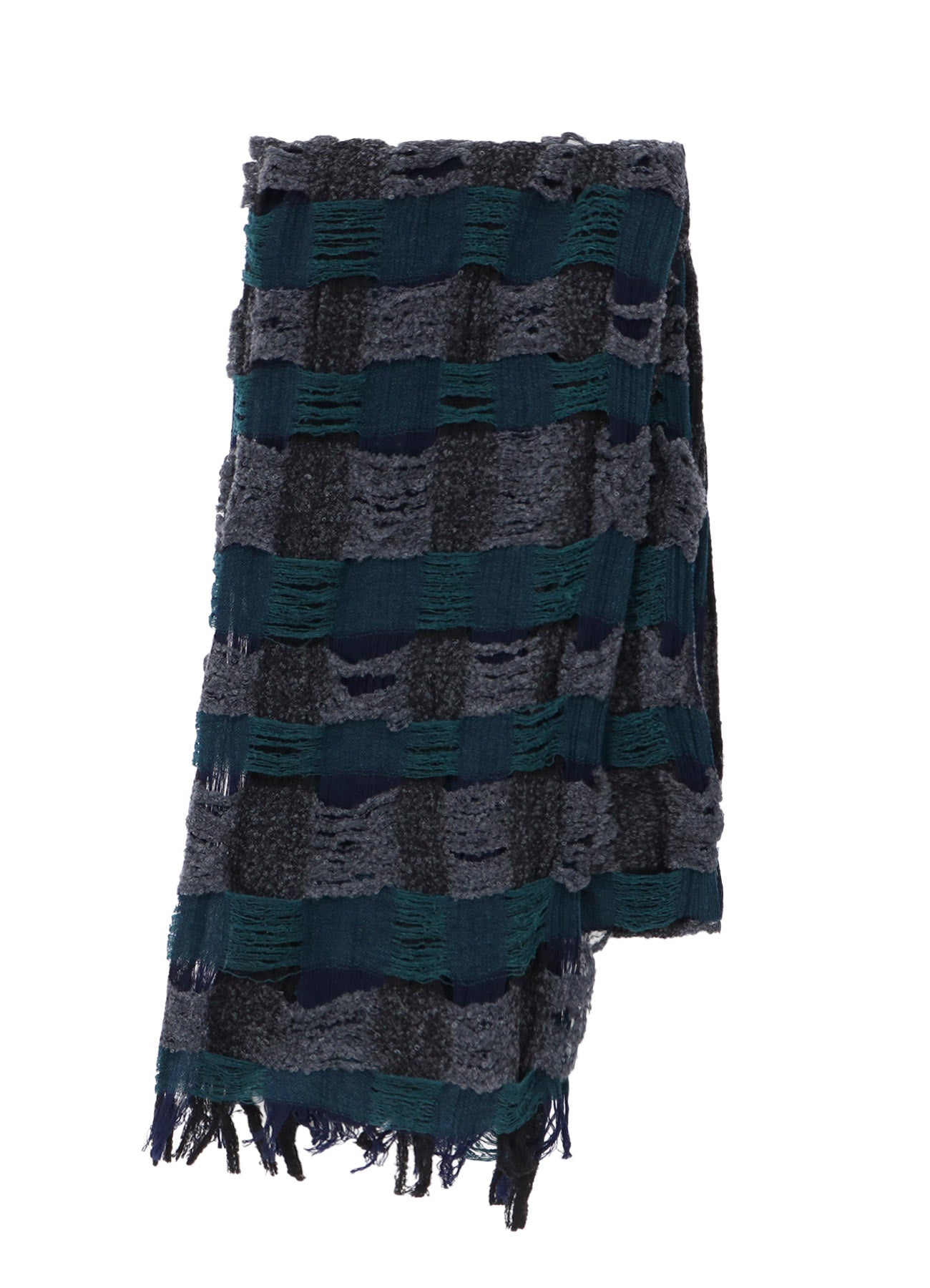 PLAID BOUCLE SCARF