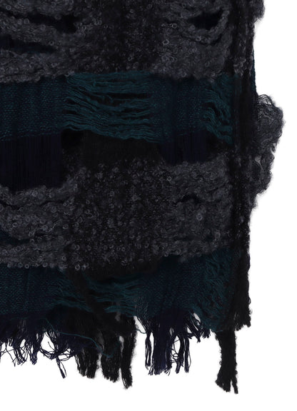 PLAID BOUCLE SCARF