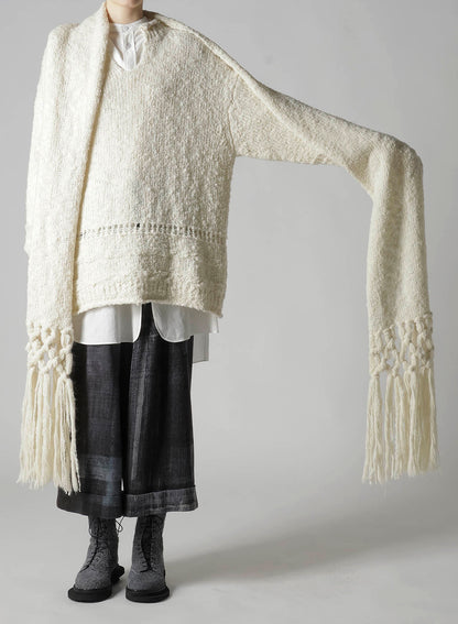 WOOL BREND FRINGE SCARF