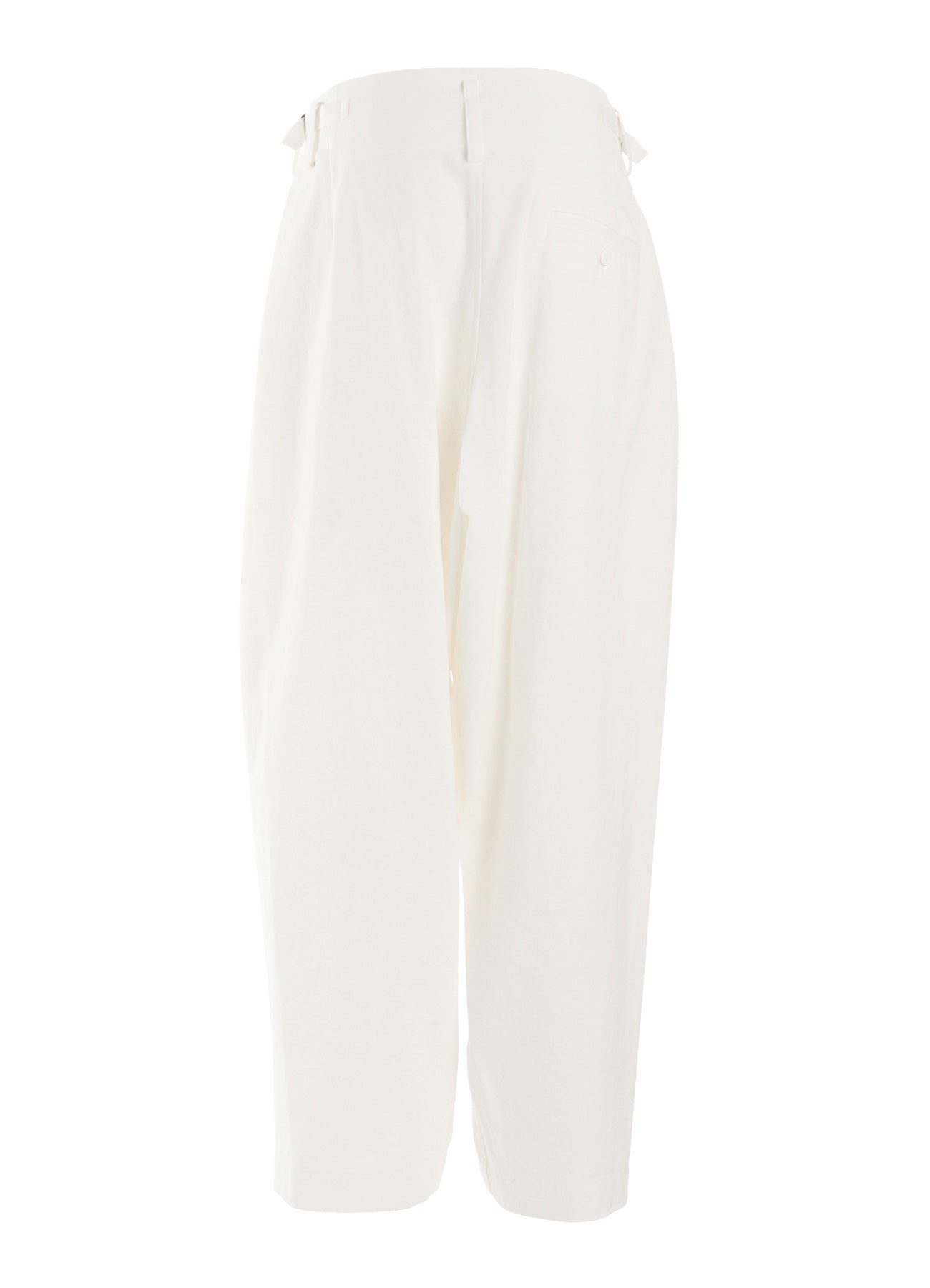 COTTON TWILL DOUBLE TUCK WIDE PANTS