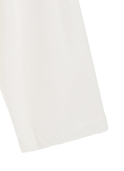 COTTON TWILL DOUBLE TUCK WIDE PANTS