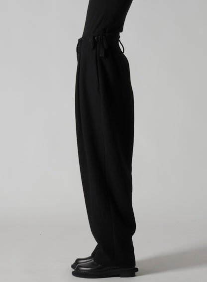 BIG HERRINGBONE DOUBLE TUCK WIDE PANTS