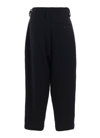 BIG HERRINGBONE DOUBLE TUCK WIDE PANTS