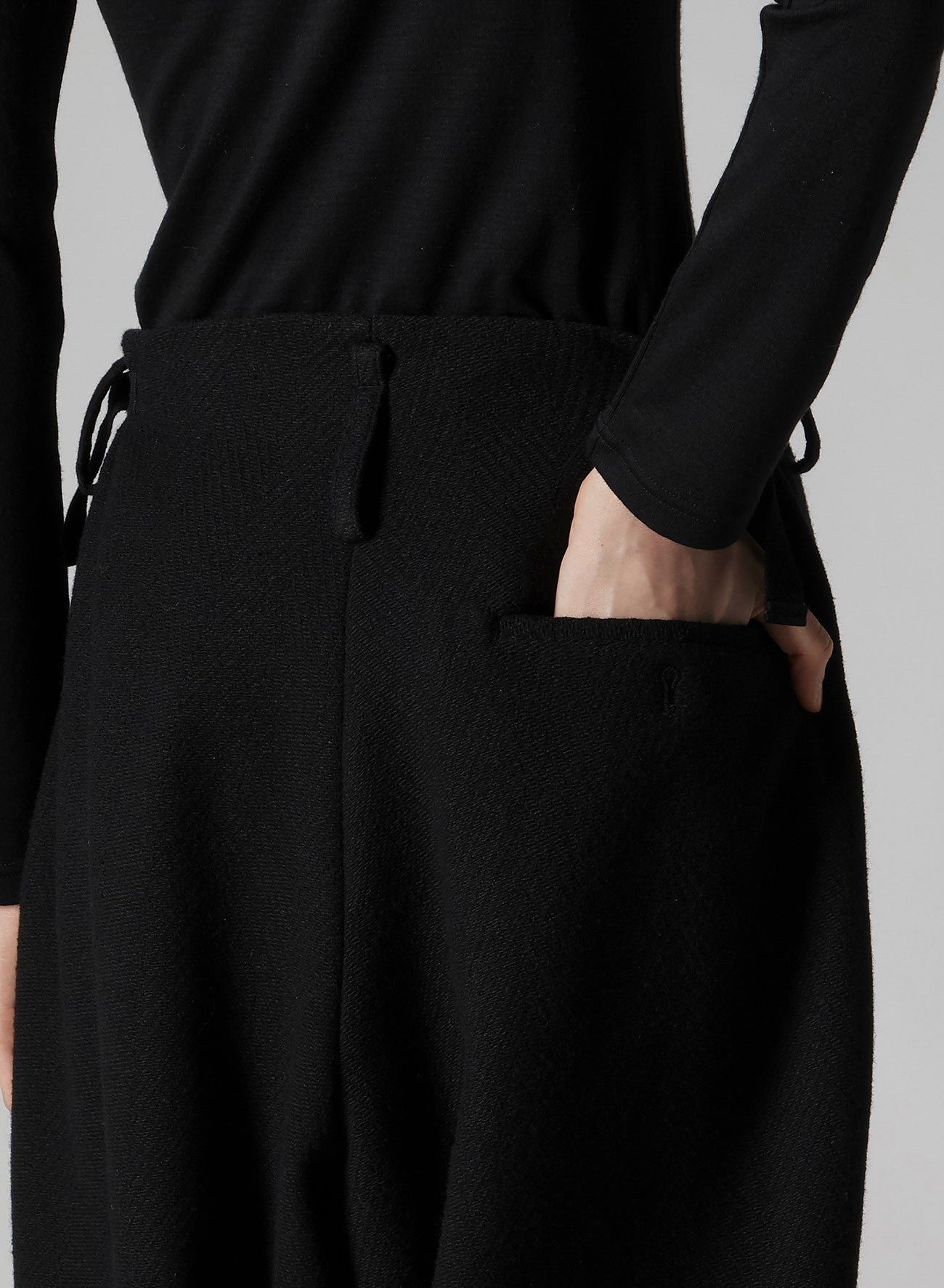 Yohji Yamamoto ハイウエスト ヘリンボーンワイドパンツ Yohji Yamamoto ハイウエスト ヘリンボーンワイドパンツ