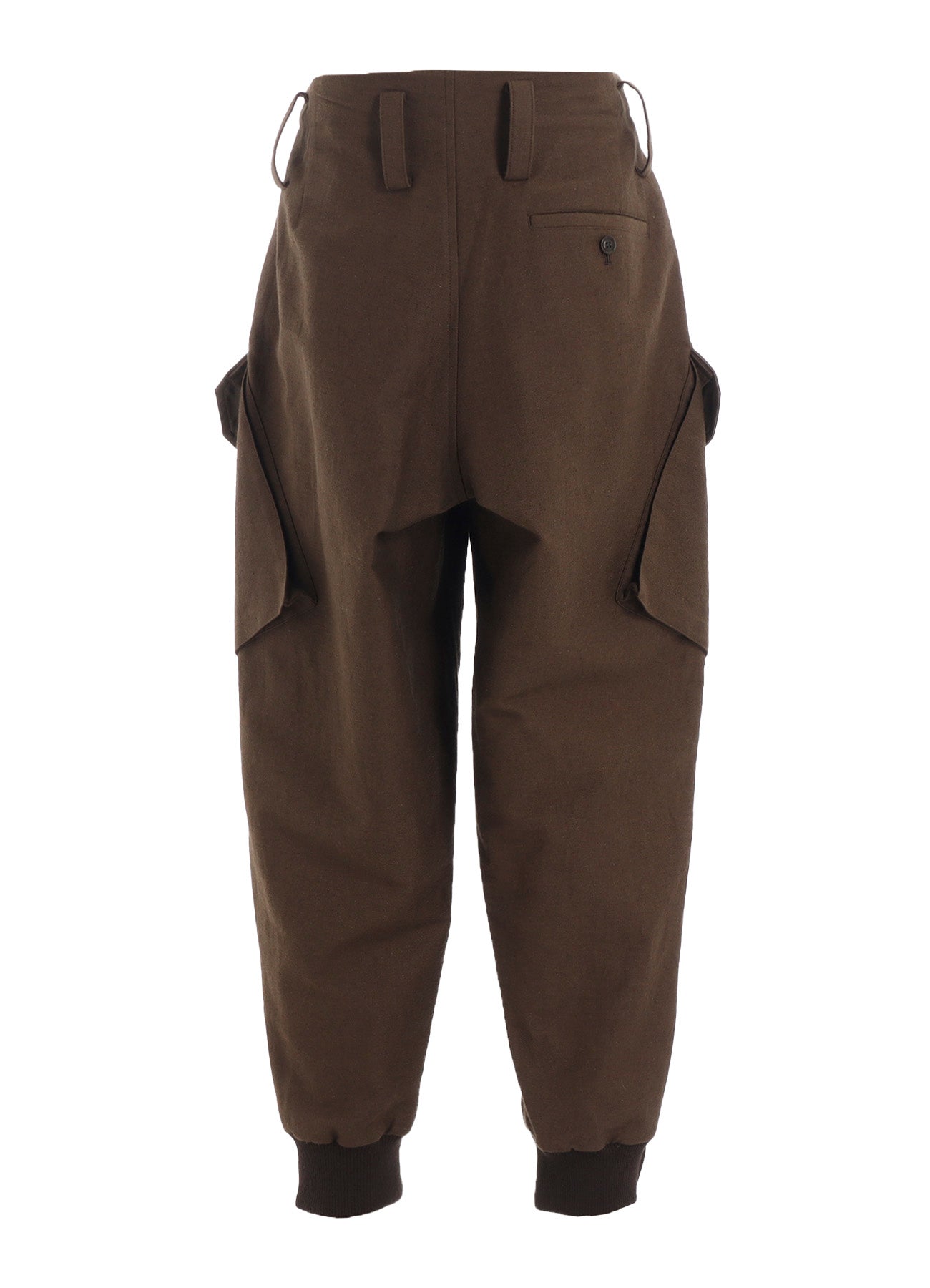 COTTON/FLAX MOLESKIN RIB HEM PANTS