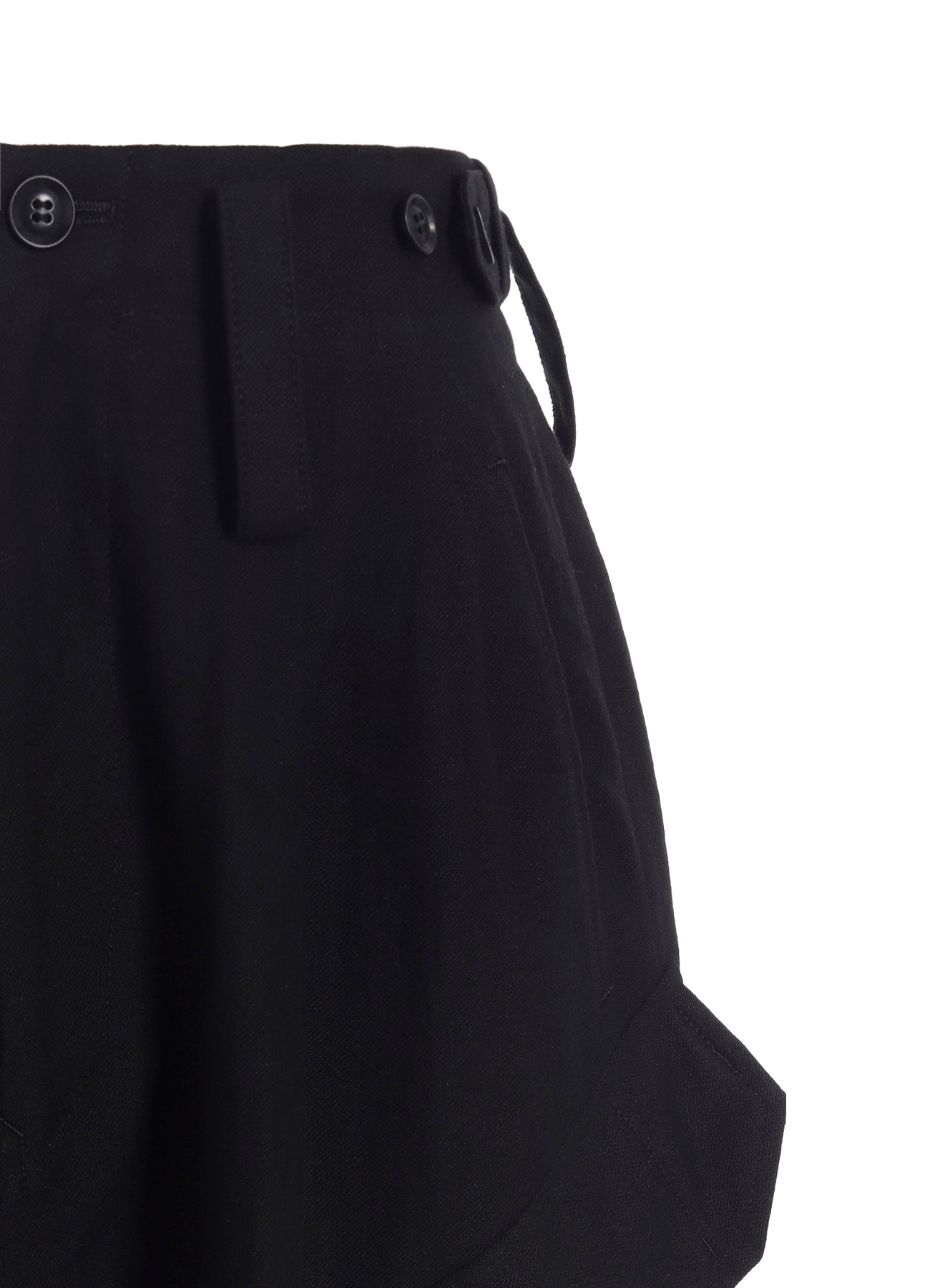 COTTON/FLAX MOLESKIN RIB HEM PANTS