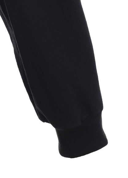 COTTON/FLAX MOLESKIN RIB HEM PANTS