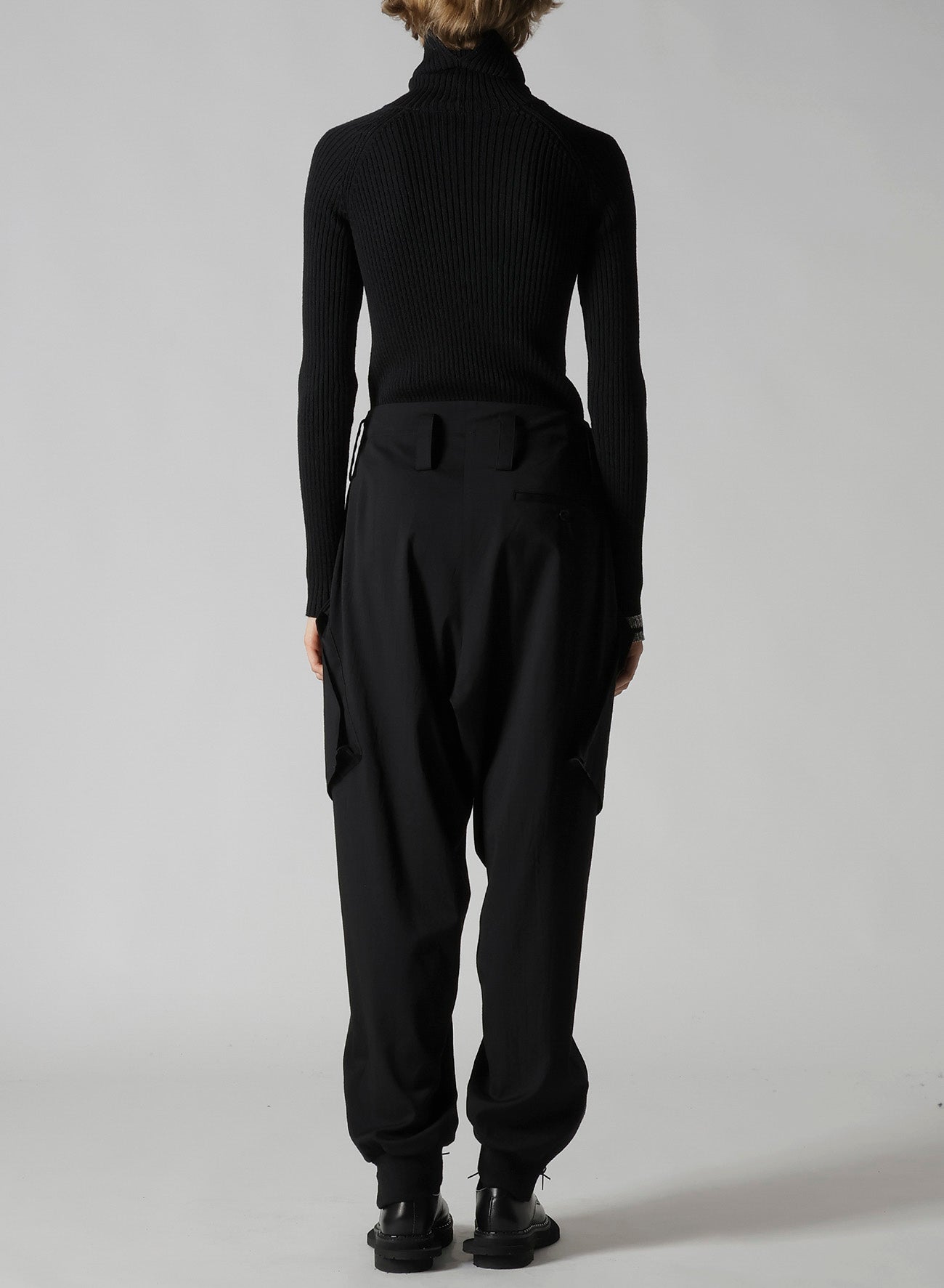 WOOL BREND TWILL RIB HEM PANTS