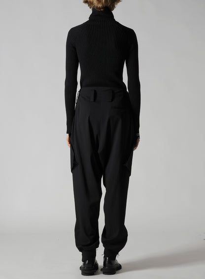 WOOL BREND TWILL RIB HEM PANTS