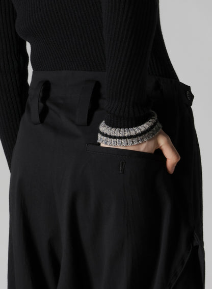 WOOL BREND TWILL RIB HEM PANTS