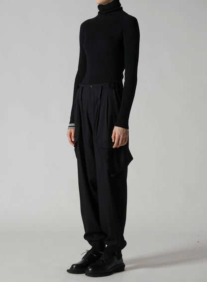 WOOL BREND TWILL RIB HEM PANTS