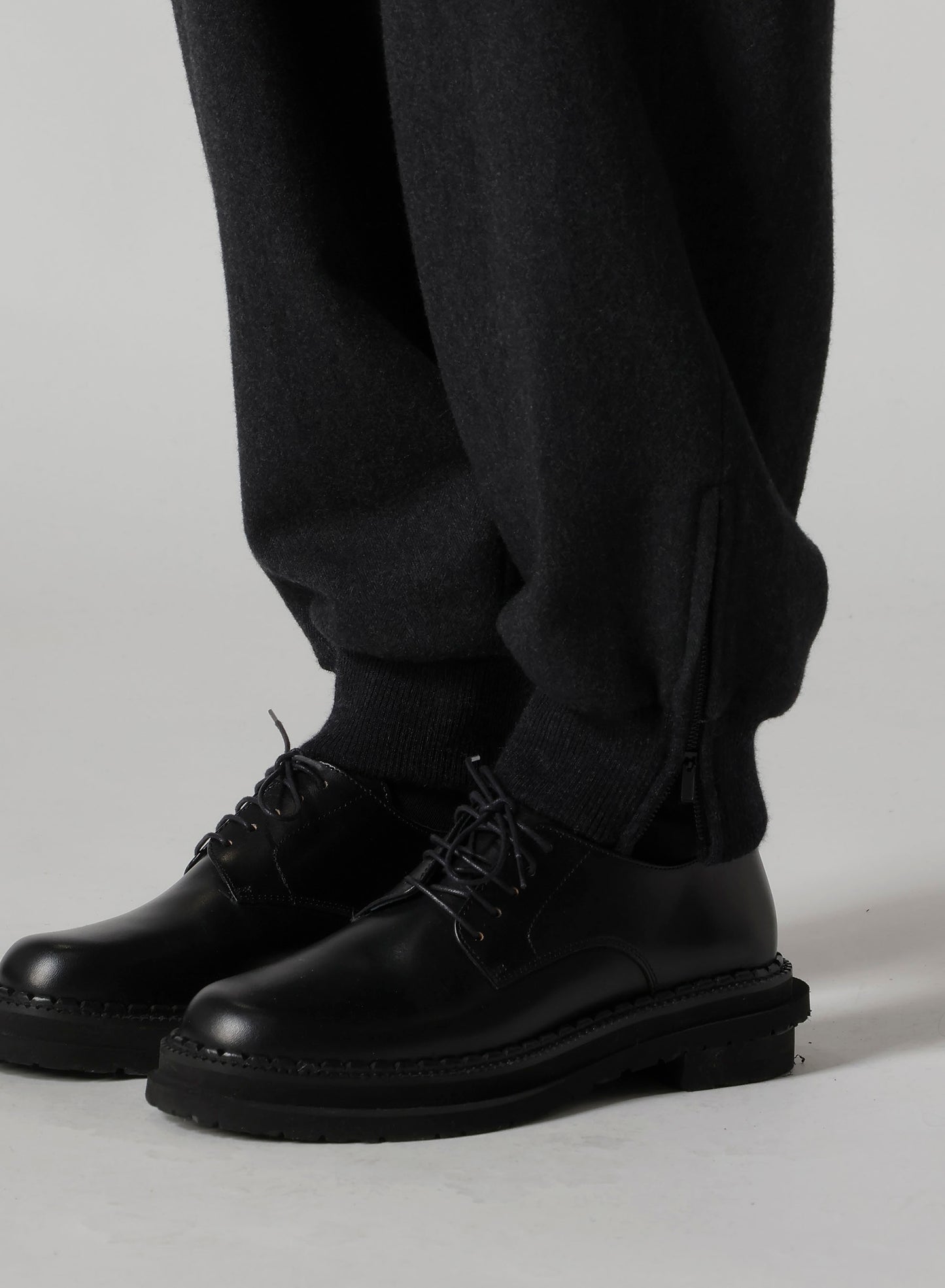 W/NY HERRINGBONE RIB HEM PANTS