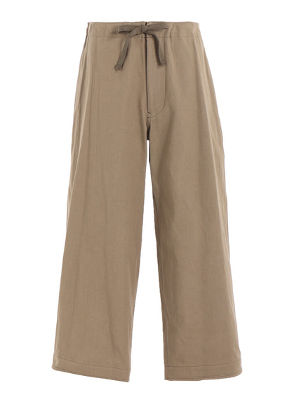COTTON LINEN TWILL STRAIGHT PANTS