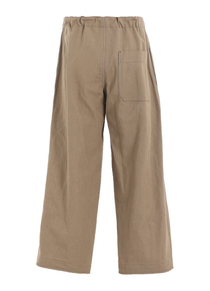 COTTON LINEN TWILL STRAIGHT PANTS