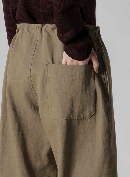 COTTON LINEN TWILL STRAIGHT PANTS
