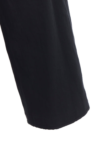 COTTON LINEN TWILL STRAIGHT PANTS