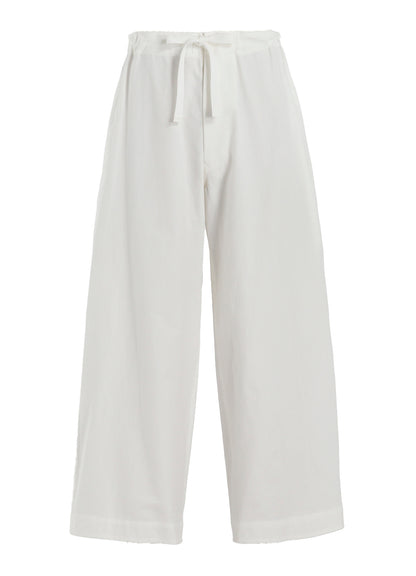 COTTON TWILL STRAIGHT STRING PANTS