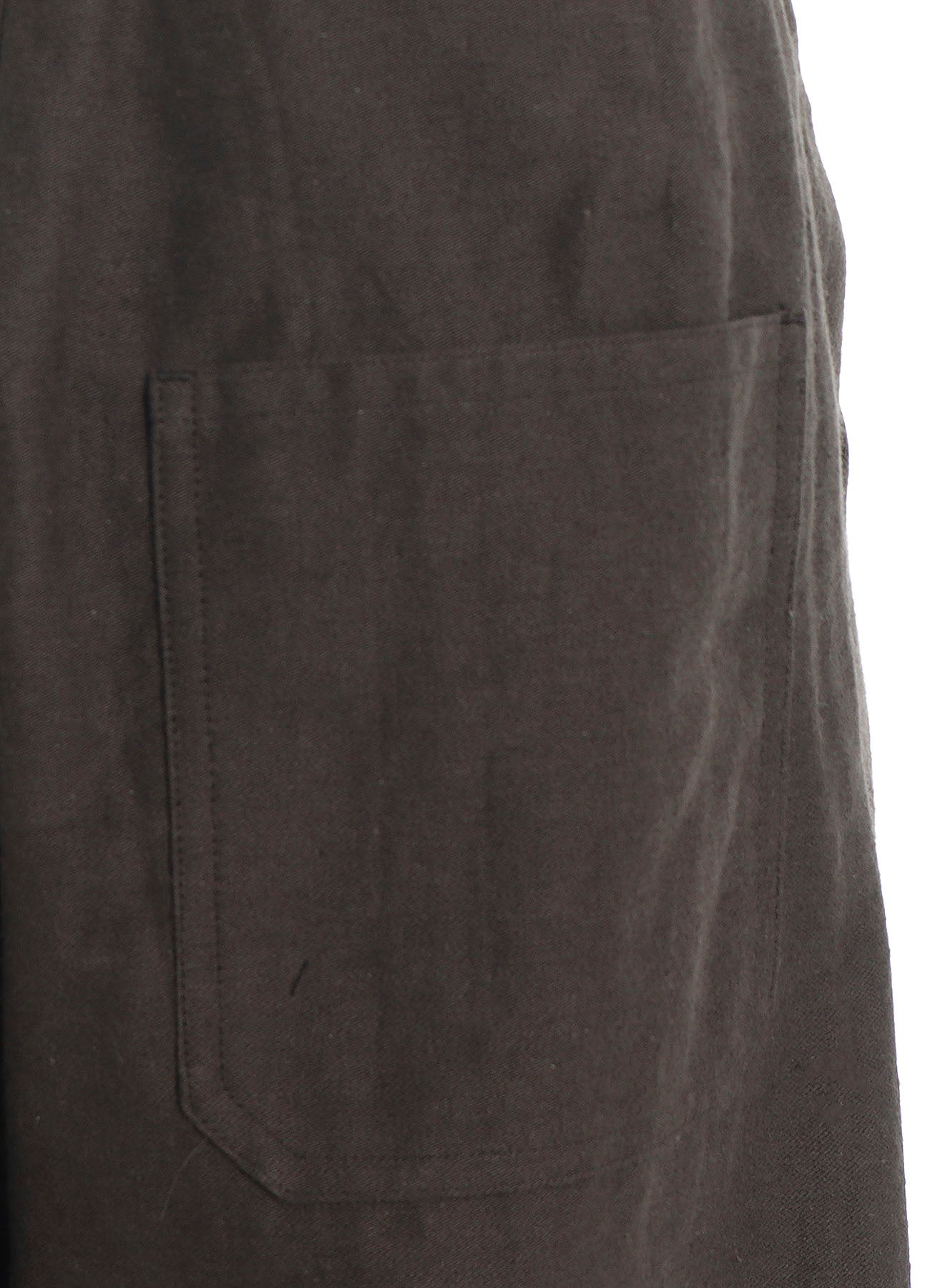 COTTON/FLAX MOLESKIN TUCKED PANTS