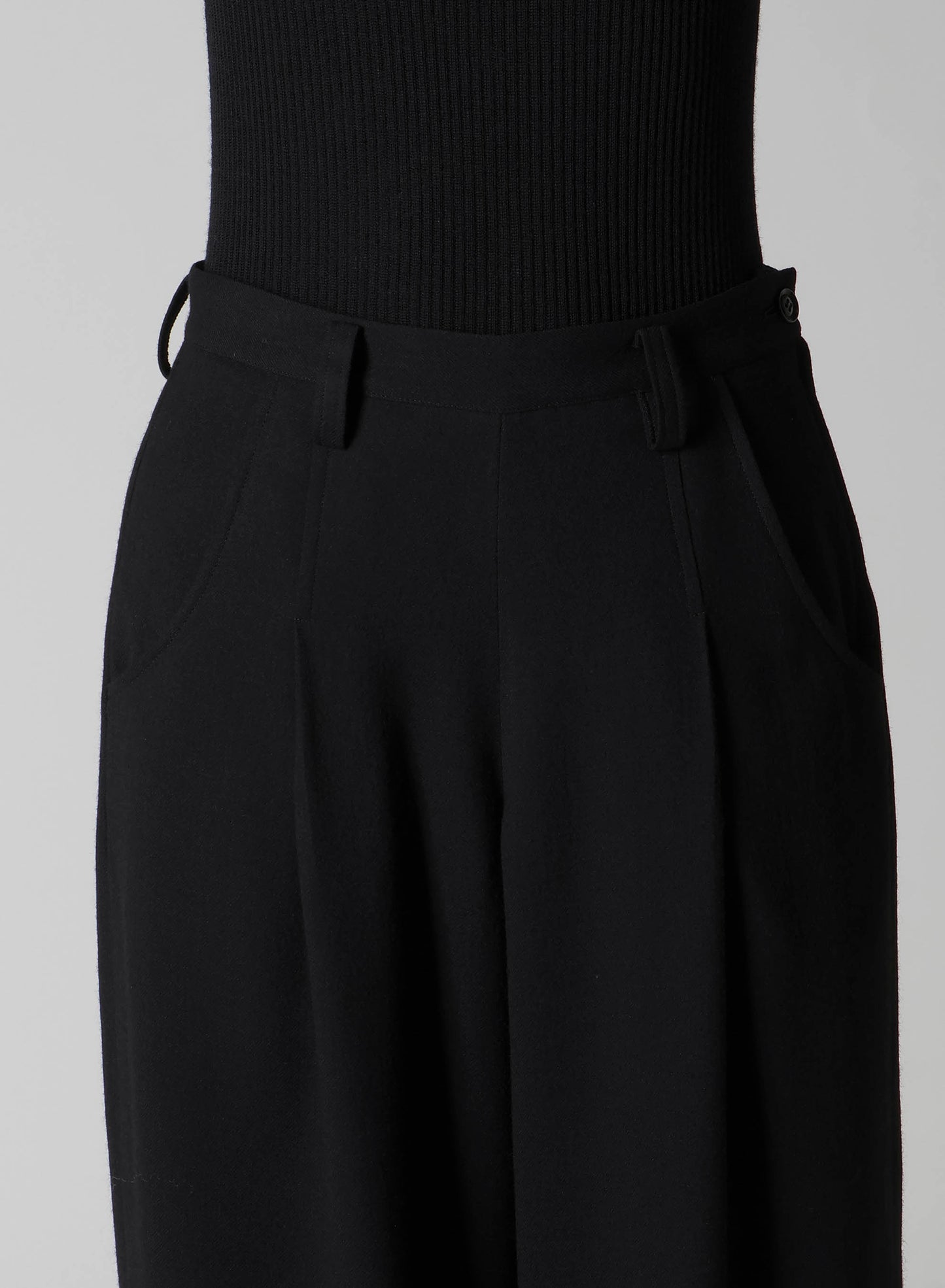 W/RY WASHER PROCESSED GAUZE SINGLE TUCK PANTS