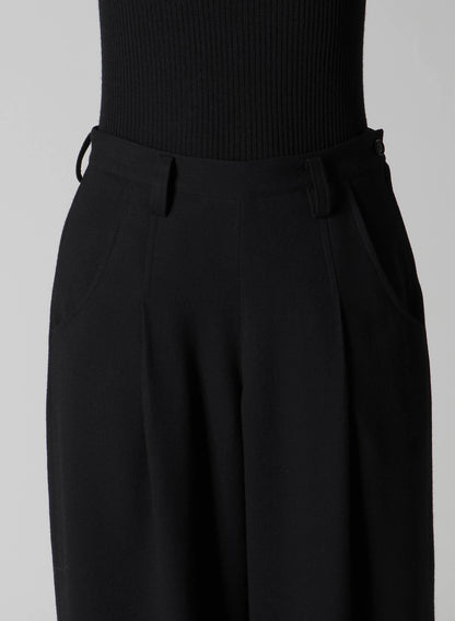 W/RY WASHER PROCESSED GAUZE SINGLE TUCK PANTS